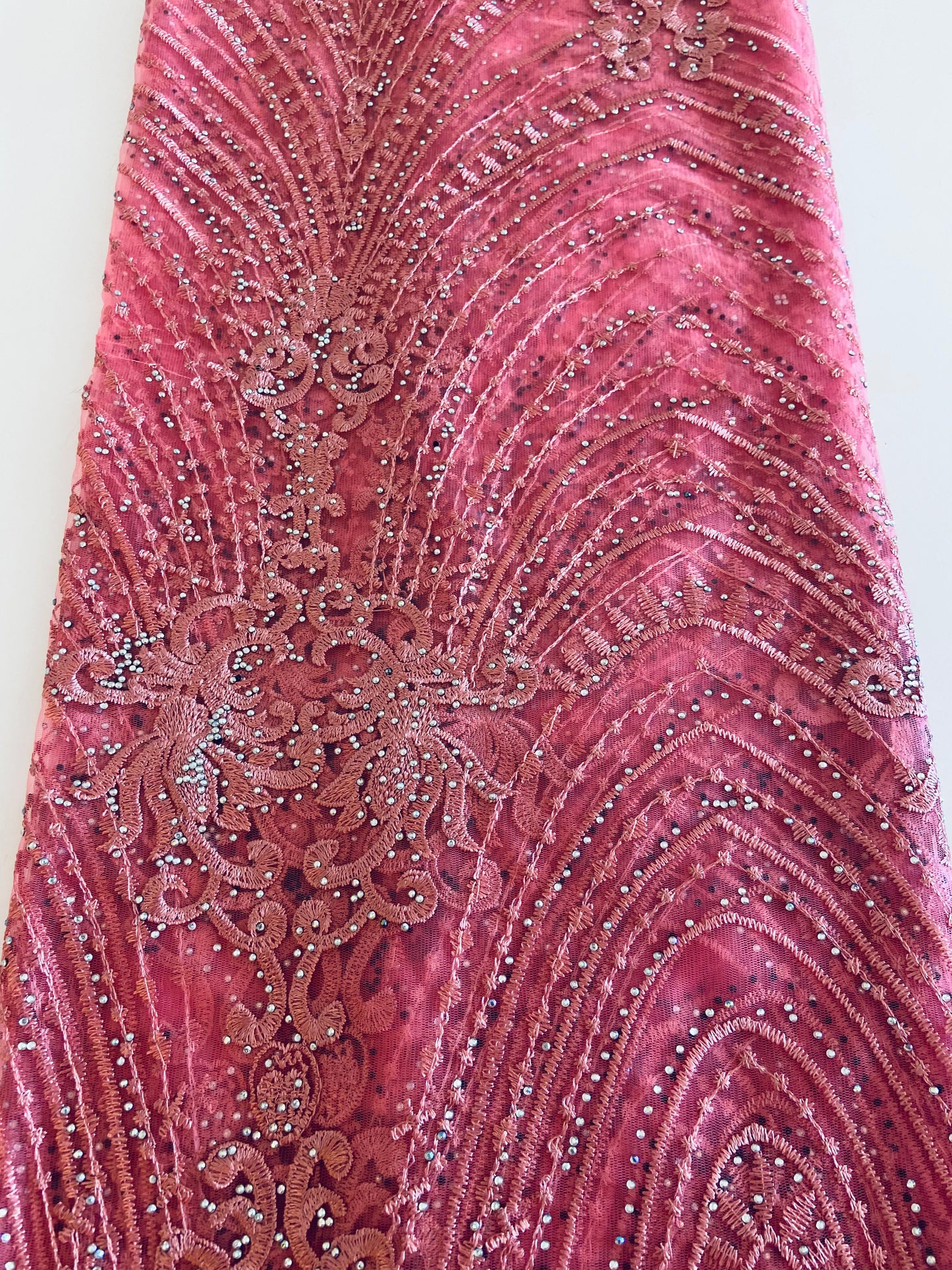 Embroidered Diamanté Lace - 5yards