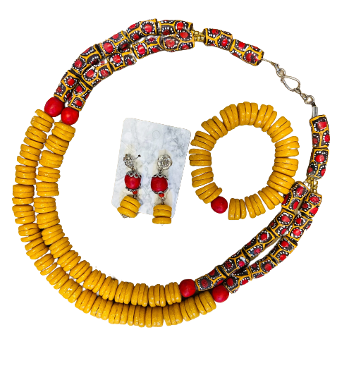 Handmade Ghana Krobo Beads Set