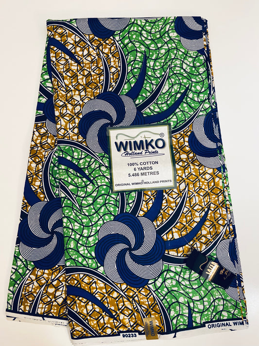 100% Cotton Wimko Holland Prints /Ankara African Wax Prints - 6yards